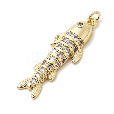 Brass Micro Pave Cubic Zirconia Pendants KK-K529-56B-G-1