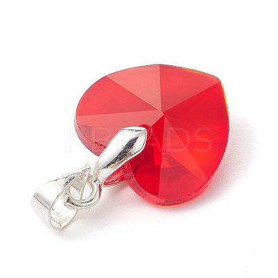 Mixed Color Glass Pendants PALLOY-JF02423-01-1