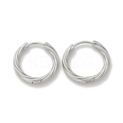304 Stainless Steel Twist Hoop Earrings for Women EJEW-A130-02B-P-1