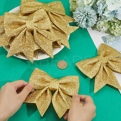 10Pcs Glitter Foam Bowknot Ornament Accessories FIND-GF0008-55B-1