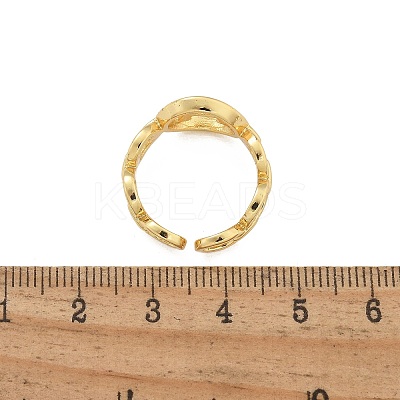 Brass Open Cuff Rings for Women RJEW-K289-01G-G-1