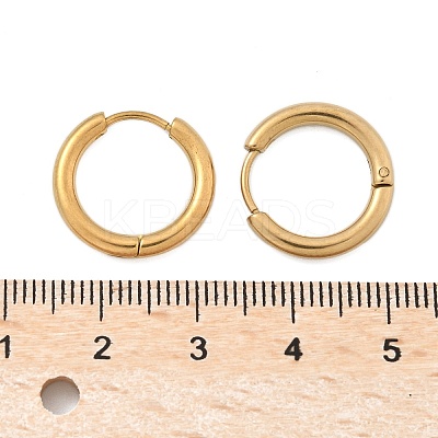 Ion Plating(IP) 304 Stainless Steel Huggie Hoop Earrings EJEW-F111B-17mm-G-1