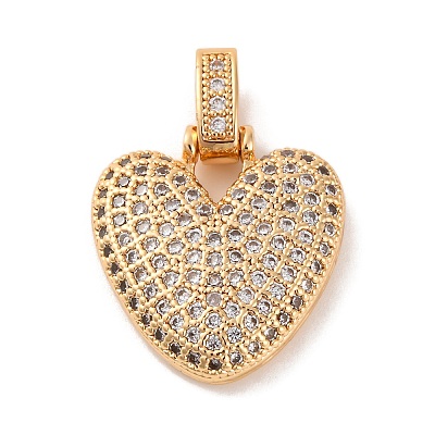 Brass Micro Pave Cubic Zirconia Pendants KK-C076-29V-G01-1