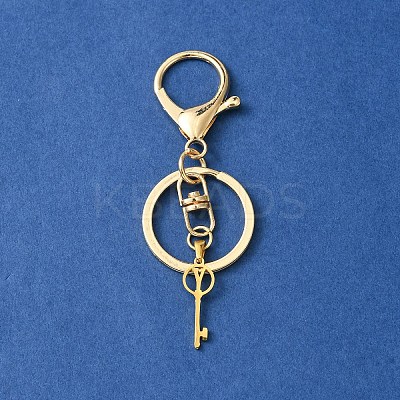 304 Stainless Steel Initial Letter Key Charm Keychains KEYC-YW00004-25-1