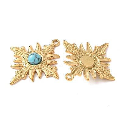 Synthetic Turquoise Pendants LS-STAS-Z177-07G-01-1