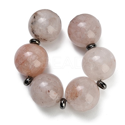 Natural Hematoid Quartz Ferruginous Quartz Beads Strands GG-CBA007A-D09-02-1