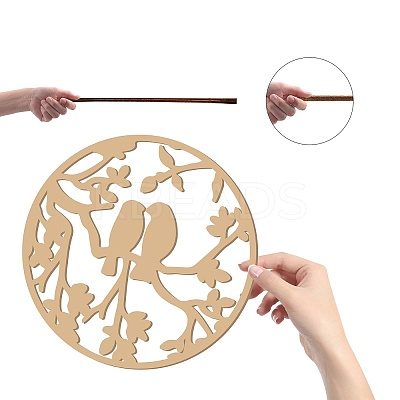 Laser Cut Unfinished Basswood Wall Decoration WOOD-WH0113-117-1