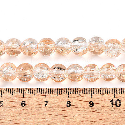 Transparent Crackle Glass Bead Strands GLAA-T025-8mm-02I-1