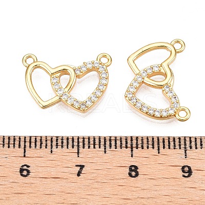 Brass Micro Pave Clear Cubic Zirconia Pendants KK-T073-22G-1