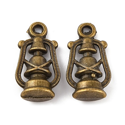 Tibetan Style Alloy Lantern/Oil Lamp Pendants X-TIBEP-Q041-092AB-NR-1