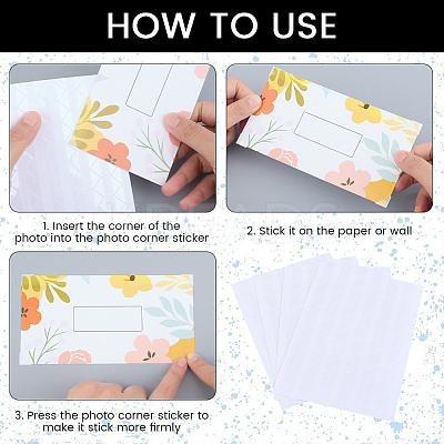 Photo Paper Self Adhesive Corner Stickers AJEW-WH20060-63A-1