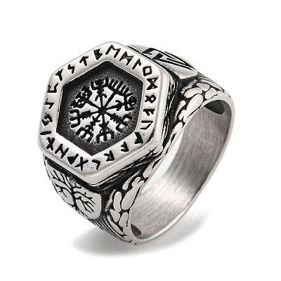 304 Stainless Steel Ring RJEW-B055-04AS-15-1