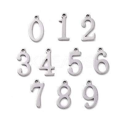 10Pcs 201 Stainless Steel Pendants STAS-R108-1-1