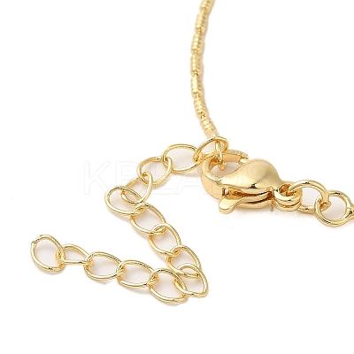 Brass Pave Clear Cubic Zirconia Cross Pendant Necklaces for Women LS-NJEW-K381-04G-1