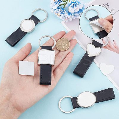 4Pcs 4 Style Sublimation Keychain Blanks KEYC-WR0001-08-1