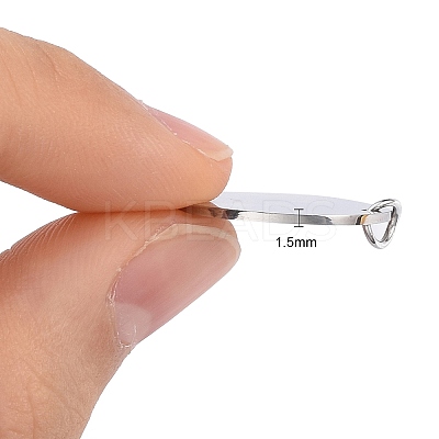 Anti-Tarnish 304 Stainless Steel Pendants STAS-I311-32H-P-1