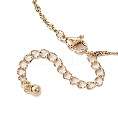 304 Stainless Steel Singapore Chain Bracelet Makings AJEW-JB01321-01-1