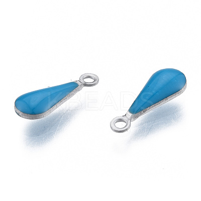 304 Stainless Steel Enamel Charms STAS-N092-178G-1
