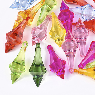 Transparent Acrylic Pendants X-TACR-S133-027-1