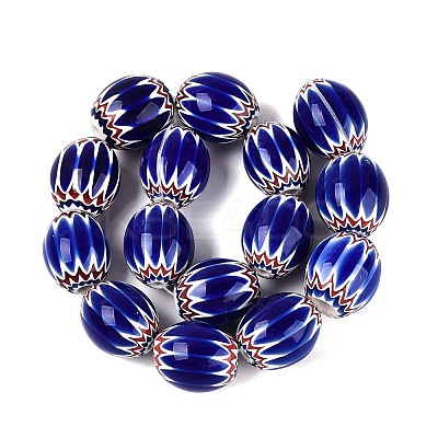 Handmade Millefiori Glass Barrel Beads LA-N002-19A-1