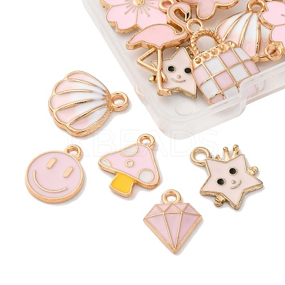 20Pcs 10 Styles Alloy Enamel Pendants ENAM-FP0002-55-1