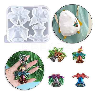 Christmas Bell DIY Food Grade Silicone Pendant Molds SIMO-PW0017-16-1