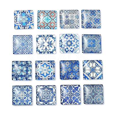 16Pcs Glass Cabochons GGLA-S059-02A-1