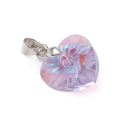 10Pcs Glass Pendants PALLOY-JF03119-02-1