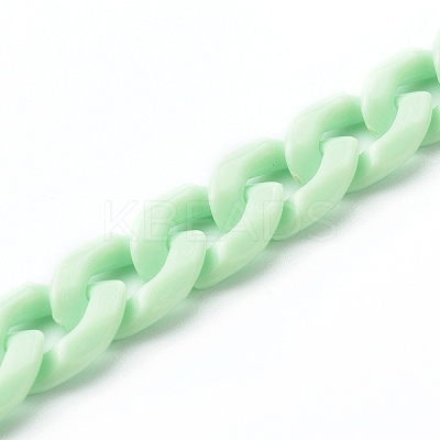 Opaque Acrylic Curb Chain Phone Case Chain HJEW-JM00512-04-1