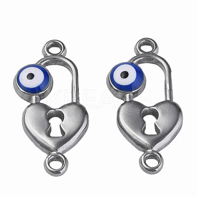 304 Stainless Steel Enamel Connector Charms STAS-N087-65-03P-1