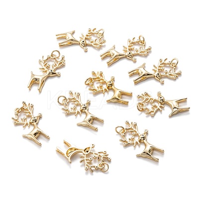 Christmas Real 18K Gold Plated Brass Micro Pave Cubic Zirconia  Pendants KK-A154-18G-1