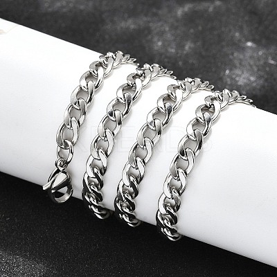 Non-Tarnish 304 Stainless Steel Curb Chain/Twisted Chain Necklace Making X-STAS-A028-N122P-1