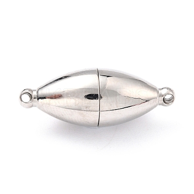 Tarnish Resistant 304 Stainless Steel Magnetic Clasps with Loops STAS-M290-06B-P-1