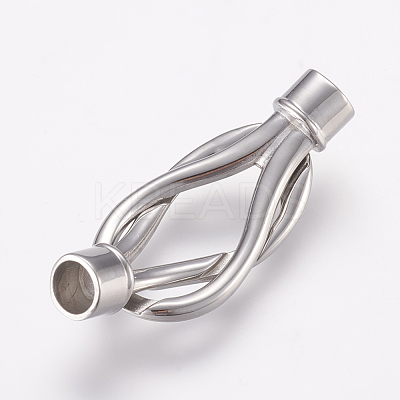 Tarnish Resistant 304 Stainless Steel Magnetic Clasps with Glue-in Ends STAS-L189-097P-1