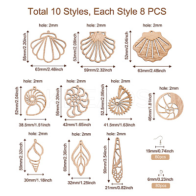 DIY Dangle Earring Making Kits DIY-TA0003-44P-1