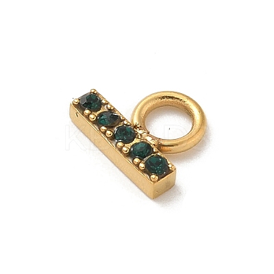 Ion Plating(IP) 304 Stainless Steel with Rhinestone Charms STAS-G351-15G-1
