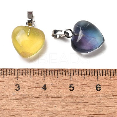 Natural Fluorite Pendants G-C155-02C-P-1