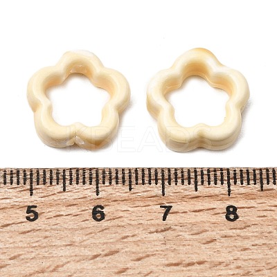 Flower Hollow Glazed Porcelain Bead Frame PORC-A034-09H-1