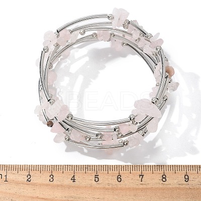 Gemstone Chip Warp Bracelets BJEW-JB01517-01-1