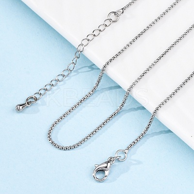 Brass Box Chains Necklaces for Women NJEW-D302-08P-1