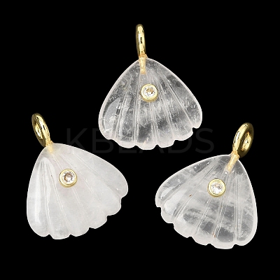 Natural Quartz Crystal Carved Pendants G-C282-05E-1