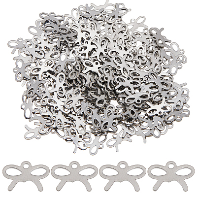 200Pcs 201 Stainless Steel Pendants STAS-DC0017-13-1