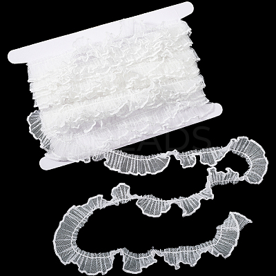 10 Yards Polyester Pleated Lace Trim OCOR-GF0003-52C-1