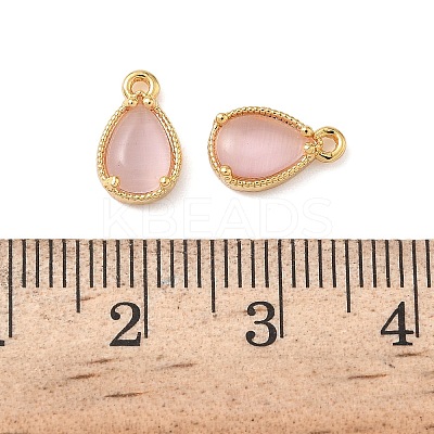 Brass Crushed Ice Cut Cubic Zirconia Pendants KK-D024-26B-G-1
