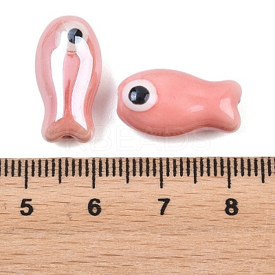 Handmade Porcelain Beads PORC-WH0019-02B-1