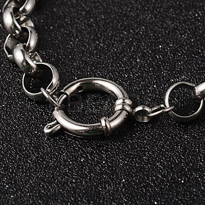 Tarnish Resistant 304 Stainless Steel Rolo Chain Bracelets LS-BJEW-H477-04-1