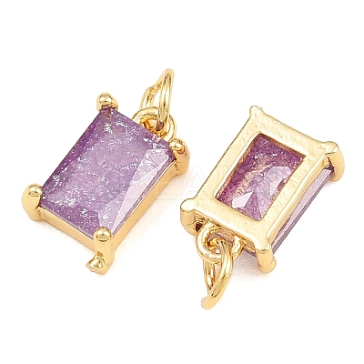 Brass & Glass Pendants KK-Q085-15G-04-1