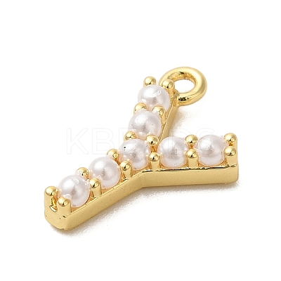 Plastic Imitation Pearl Pendants KK-P230-17G-Y-1