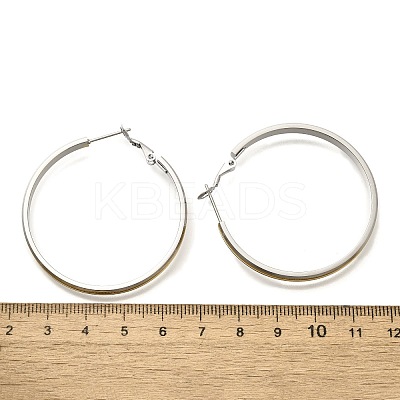 304 Stainless Steel Hoop Earrings for Women EJEW-C096-43GP-04-1