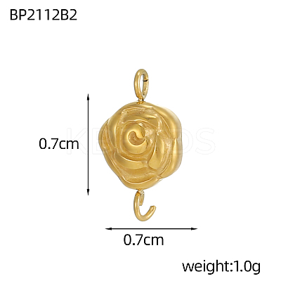 Flower 304 Stainless Steel Shell Links Connectors STAS-OY004-61G-1